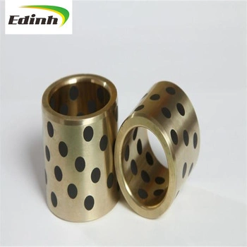 Flange Bronze Bushing with Graphite Plugs Oilless Bearing Machinery Part Bearing Bush