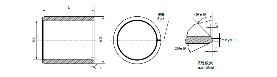 Fb090 Bronze Wrapped Slide Bearing Bearing Bush Bronze Bushing Oilless Bearing